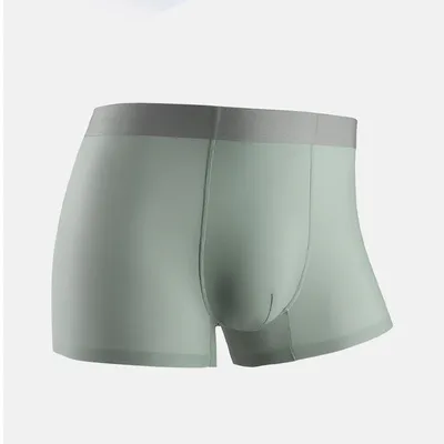 Herren-Unterwäsche aus Eisseide, nahtlos, für den Sommer, dünne Boxershorts, bequeme, atmungsaktive Boxershorts, personalisierte kurze Shorts, Kopf Image