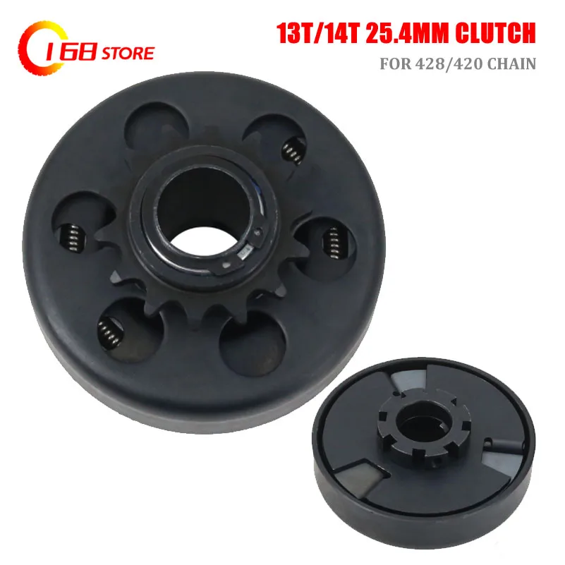 25,4 mm Fliehkraft-Automatikkupplung 13/14 Zähne für GO Kart Fun Karting Minibike Motor 420/428 # Kette Image