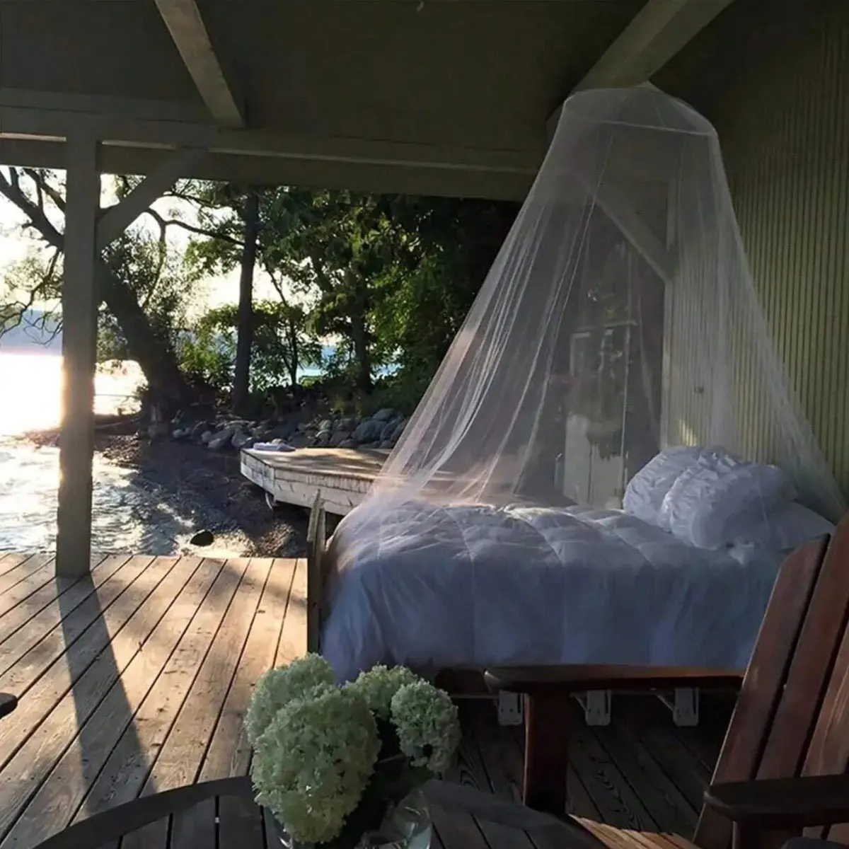 Verschlüsseltes Kuppel-Moskitonetz, Betthimmel für Raumdekoration, Sommerkomfort, Insektenschutz, Hängezelt, Camping-Moskitonetz