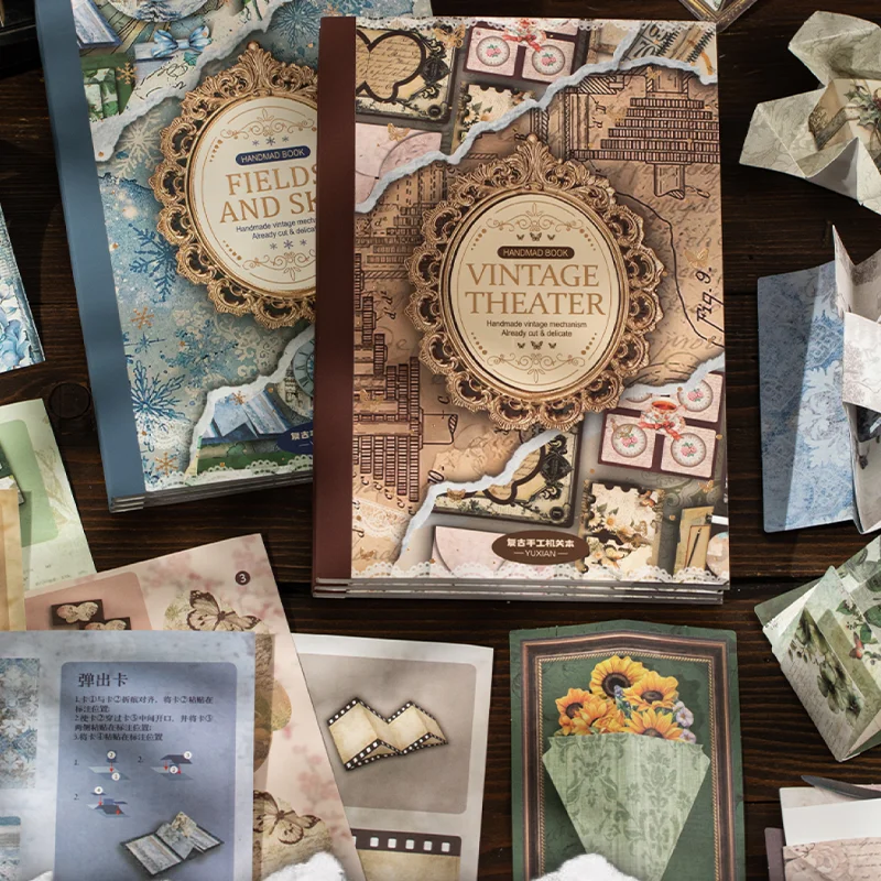 Mr Paper 20 Teile/beutel Zeit Spaziergang Vintage Handgemachte Organe Sammlung Aufkleber Buch Kreative Handbuch Material DIY Kalender Karte Album Image