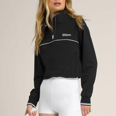 Wilson Davenport Woven Pop Over Women's Tennis Apparel Black