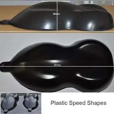 50pcs Black Paint Display Speed Plastic Speed Shapes Hydrographic Speed Shape Test Pattern