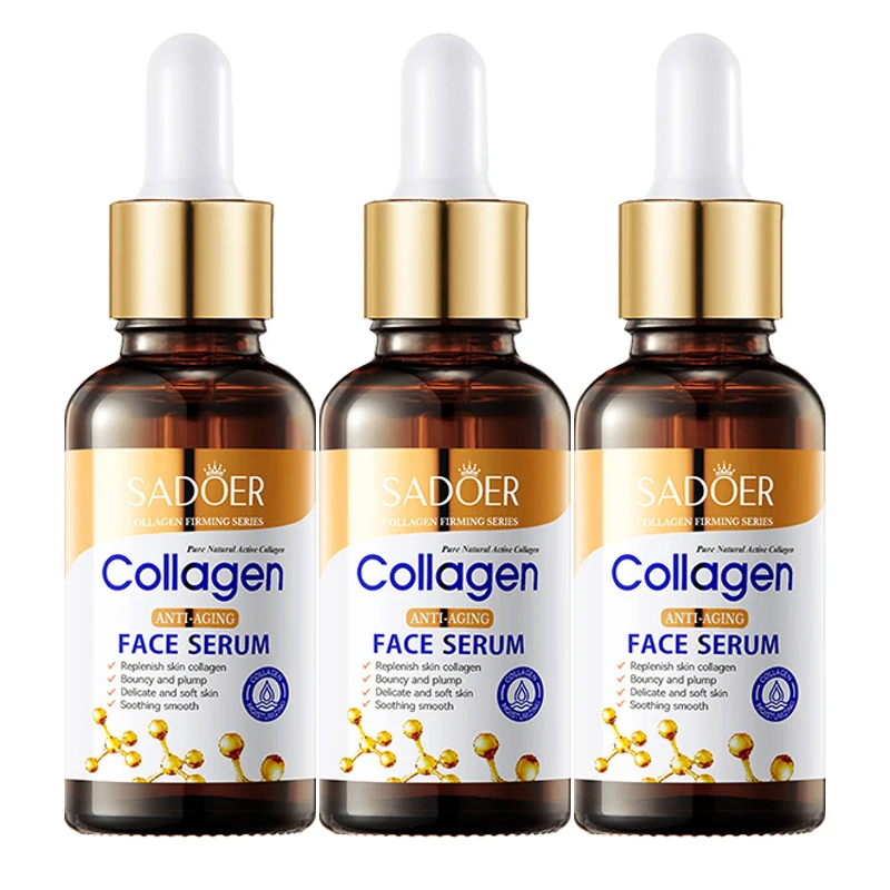1/2/3 pièces SADOER collagène visage sérum soin du visage Essence liquide Anti-âge hydratant nourrissant sérum pour le visage soins de la peau