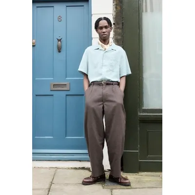 Loom Teal Seersucker Shirt - Turquoise XL at Urban Outfitters
