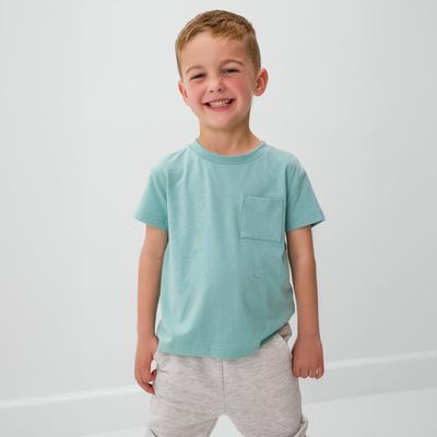 Surfer Blue Relaxed Pocket Tee - 6-12 months