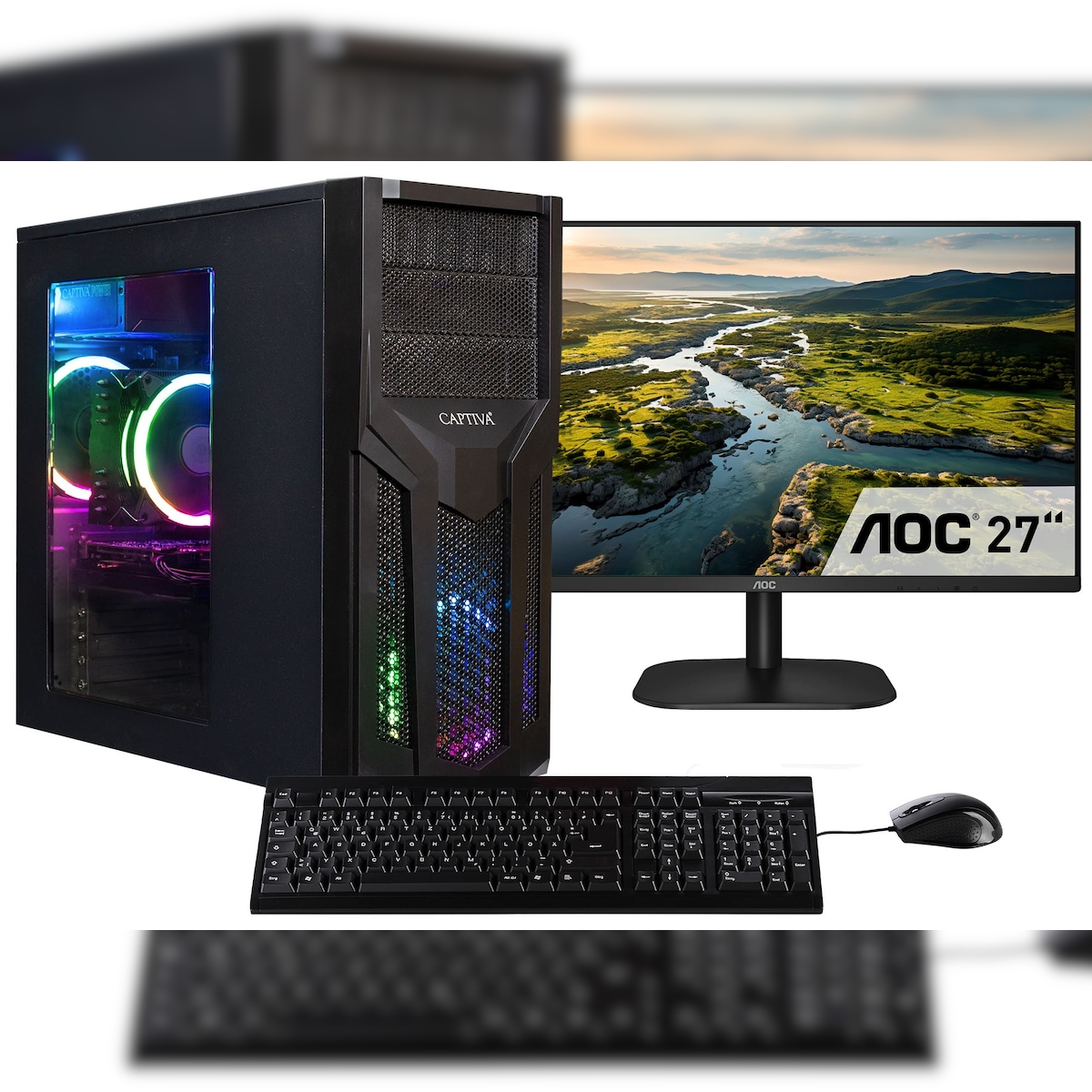 Captiva PC Power Starter R80-021 TFT Bundle (Ryzen 7 5700G/SSD 1TB/16GB/DVD-RW/WLAN/w/o OS)