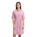 Sommerkleid CARTOON "Cartoon Freizeitkleid mit Gürtel", Damen, Gr. 36, Normalgrößen, lila (lilas), Obermaterial: 55% Leinen, 45% Viskose., casual, lässig geschnitten kurz, Kleider, Material