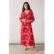 Wallis Womens Petite Floral Glitter Midaxi Dress - Pink - Size 12 UK | Wallis Sale | Discount Designer Brands