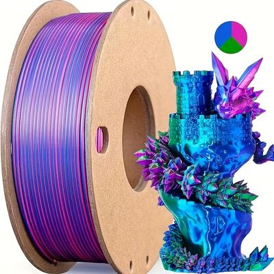 TEMU Pla Filament 250g Net Weight Per Roll For Fdm 3d Printer, 1.75mm Pla 3d Printing Material.