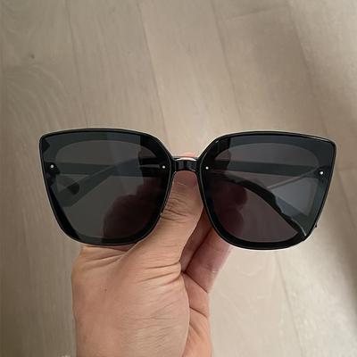 TEMU 1/2pcs European And American New Large Frame Rice Nail Glasses Fashion Internet Celebrity Street Photography Retro Fashion Glasses Glasses Female Trendy Image
