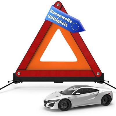 TEMU Warning Triangle Warning Triangle For Cars - Emergency Triangle According To - Accident & Breakdown As Car Accessories Ece R27 2025 Image