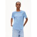 LUALAA - Frauen Regular Fit T-Shirt - blau (Größe: M)