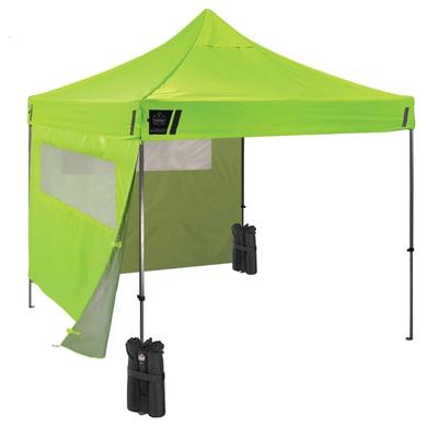 Ergodyne Shax 6052 Heavy-Duty Pop-Up Tent Kit, 120", Lime