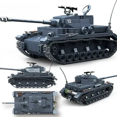 WW2 Militär Zweiter Weltkrieg PZ.KPFW Nr. 4 Typ-G Panzer US RU Spielzeugsammlung Bausteine Image