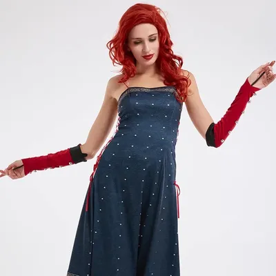Spiel Triss Cosplay Kostüm Handschuh Halloween Uniform Triss Merigold Cosplay Frauen Sexy Party Image