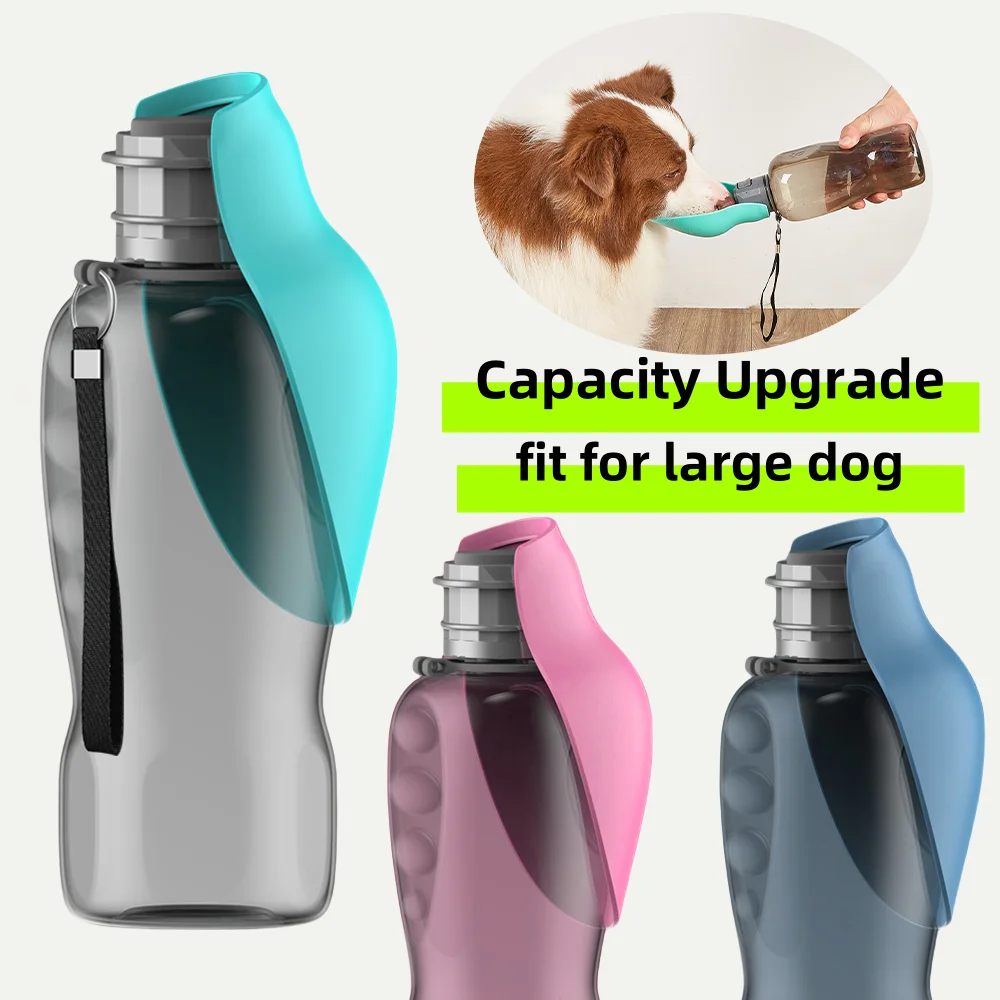 800 ml Große Hund Tragbare Wasser Flasche Hohe Kapazität Outdoor Reise Trinken Faltbare Schüssel Labrador Golden Retriever Zubehör Image
