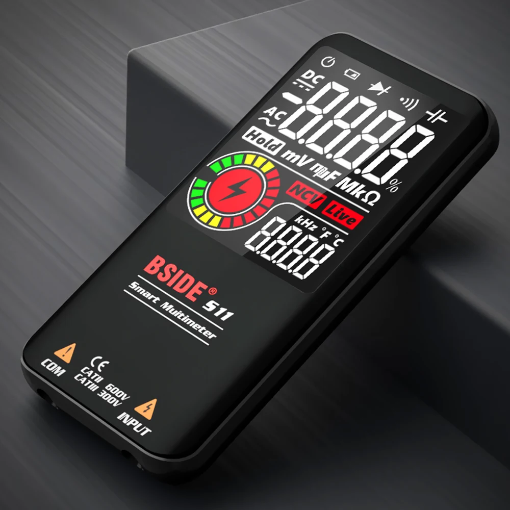 BSIDE Smart Digital Multimeter S10 S11 Professioneller 9999-Multitester DC AC Volt Kondensator Ohm Diode USB Aufladen Elektrischer Tester Image