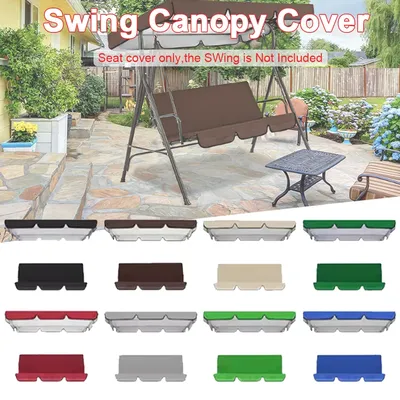 Swing Chair Awn Garden Swing Canopy Seats Replacement Set Seats Covers + Swing Canopy Cover Waterproof Roof Canopy Replacement