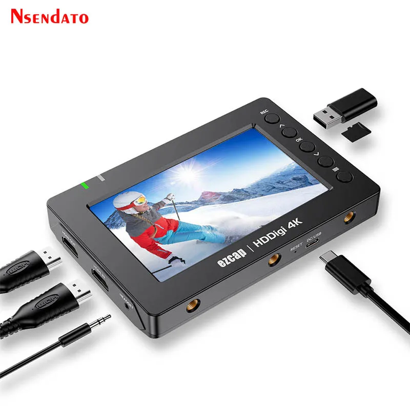 Ezcap278 HDDigi 4K HDMI USB Recorder Video Audio Game Capture Card Box Unterstützt Wiedergabe Micro SD-Karte USB-Flash für Live-Stream Image