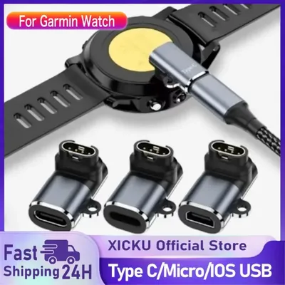 Ladekabel für Garmin Fenix 8 7 7S 7X6 Forerunner 255 955 Typ C Staubstecker IOS Ladegerät Adapter Image