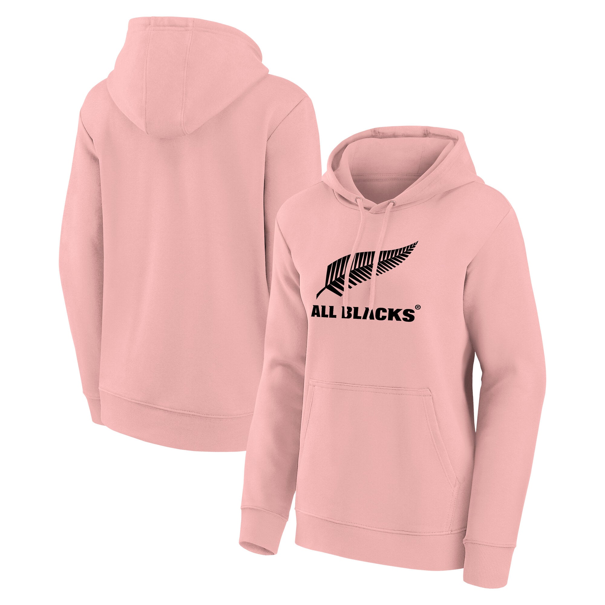 All Blacks Kapuzenpullover mit primärer Logo-Grafik – Rosa – Damen