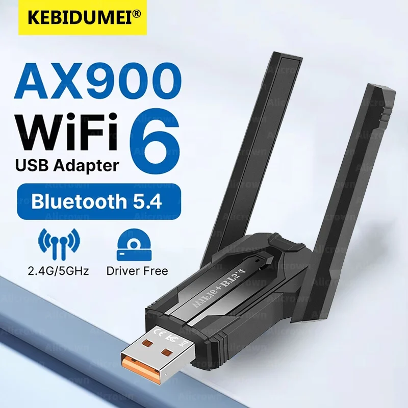 AX900 WiFi 6 USB-Adapter Bluetooth 5.4 Dual Band 2,4 G 5 G Antennen WiFi 6 USB Netzwerkempfänger Dongle Treiber Free Win 10/11 für PC Image