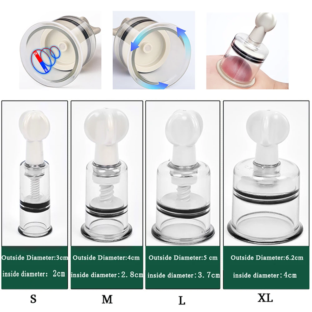 Vakuum Saug Schröpfen Tasse Enhancer Massage Vakuum Dosen Kunststoff Vergrößerer Saug Vergrößerer Körper Massagegerät Physiotherapie Tassen Image