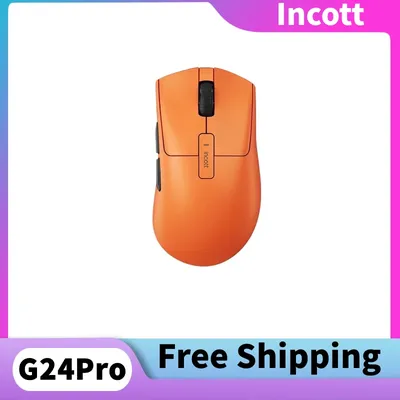 Incott G24 Pro Dual-Mode Wireless Mouse PAW3950 Sensor 26KDPI Hot-swappable Micromotion Lightweight