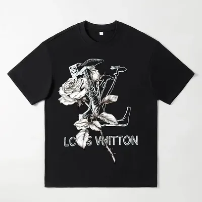 French Hot Luxury Brand Spring and Summer Rose Print Daily Commuting Sports Fitness Men and Women