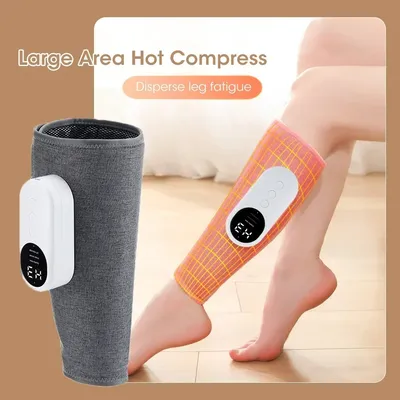 Eletric Calf Massager 360° Air Pressure 3 Gear Heated Kneading Calf Massage Machine Relieve Leg