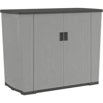 Outdoor Storage Shed for Patio and Garden, Backyard Oasis, 130 Gallon, Dove Gray
