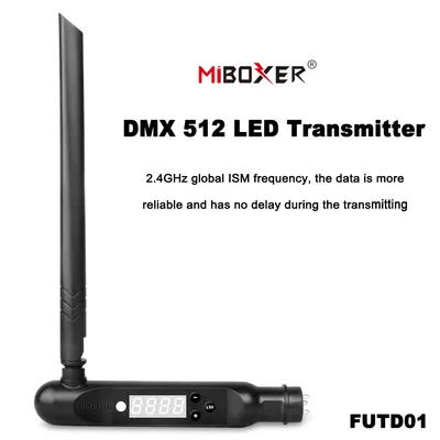 MiBoxer FUTD01 2.4GHz Wireless ISM Sgnal 3pin XLR Transmitter DMX512 Receiver Adapter for Disco LED