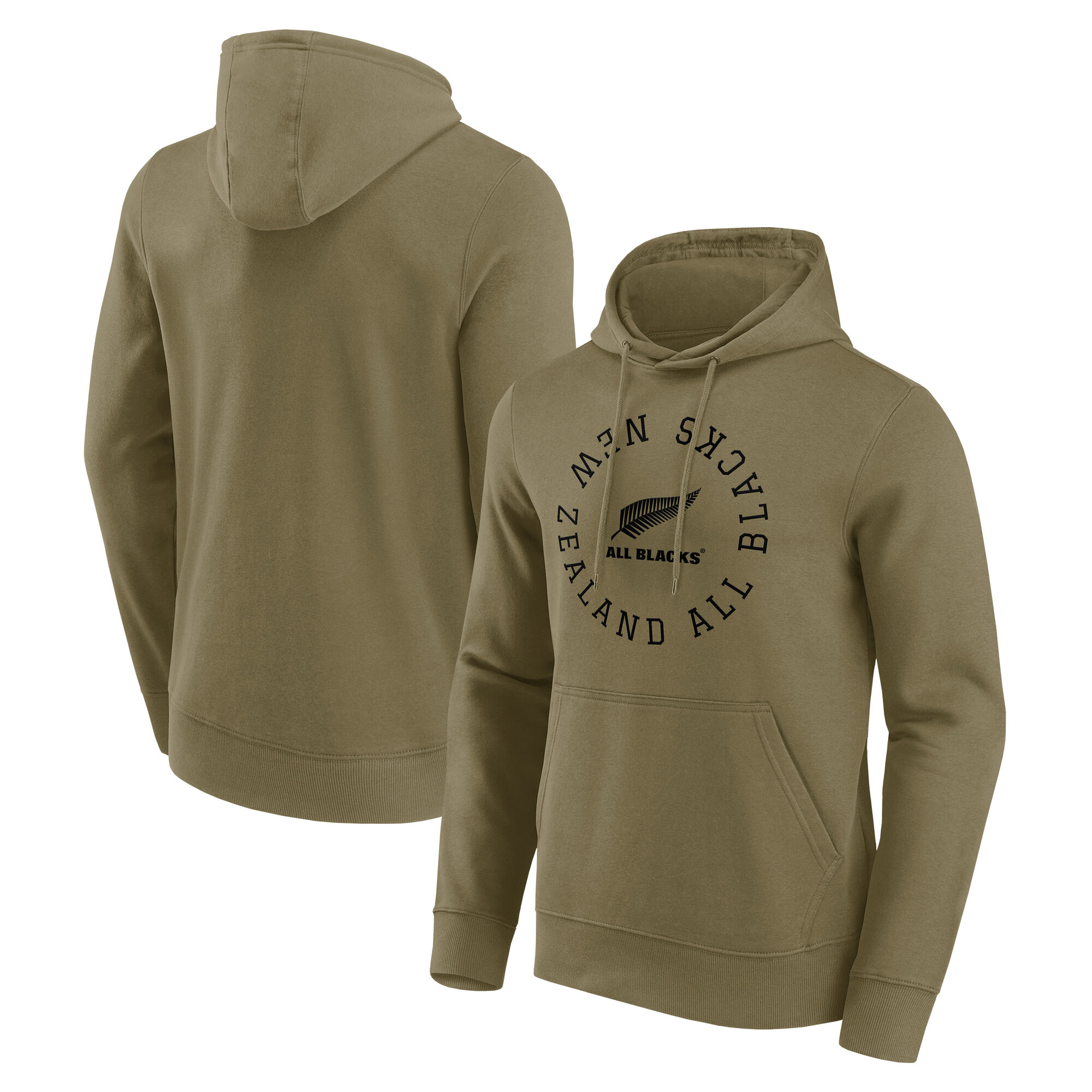 All Blacks – Kapuzenpullover mit Loop-Logo-Grafik – Khaki Image
