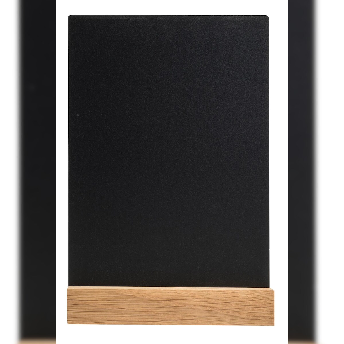 Exacompta 85240D 20x Tischtafel A5 in Schieferoptik, mit Sockel, vertikal, 148x52x210 mm - Schwarz Image