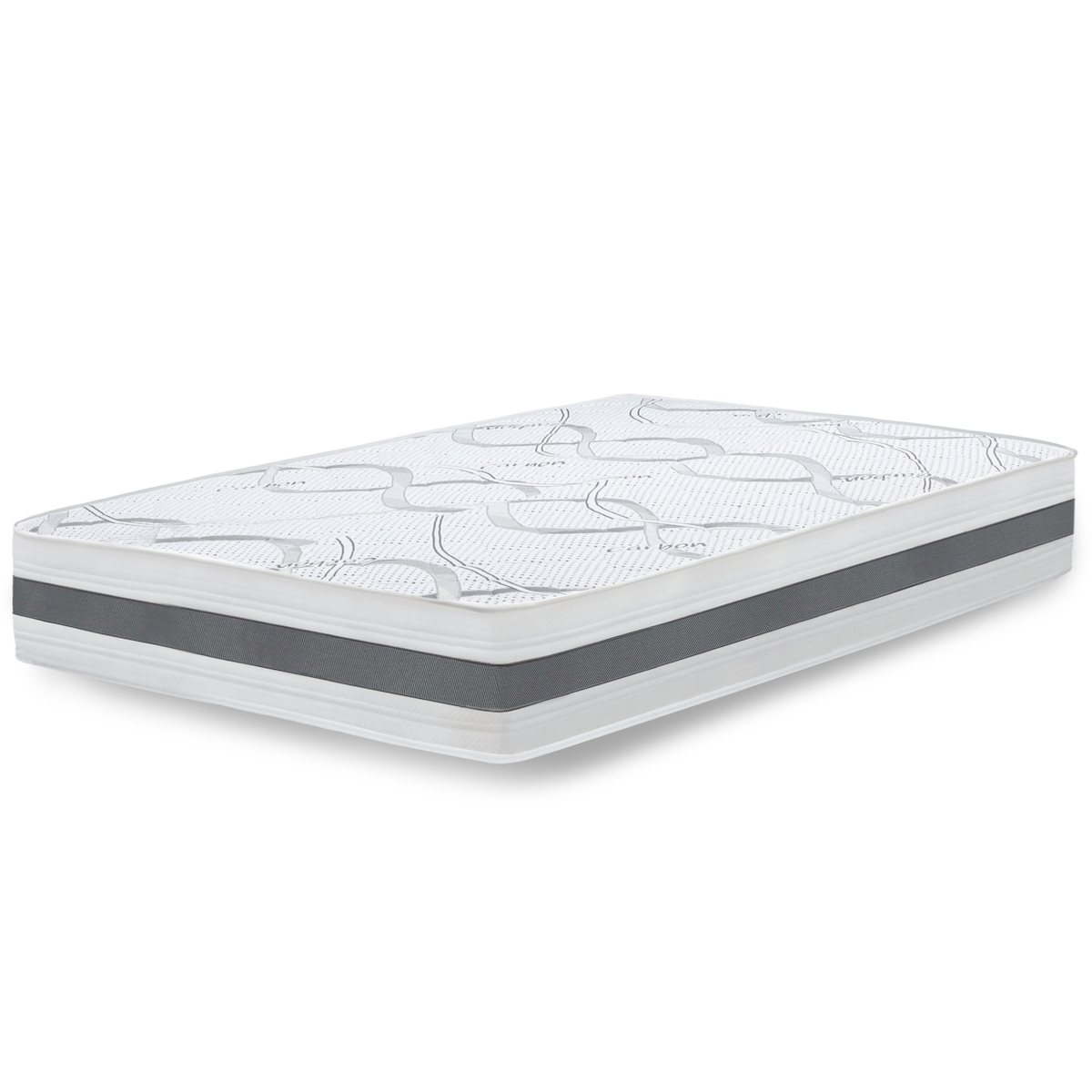 THE WHITE STONE Einzelne Matratze 75x180 Carbon Premium Quality, Antibakteriell, Anti-Milben, Anti-Allergie.| Höhe 25 cm | Fabriqué en Italie Image