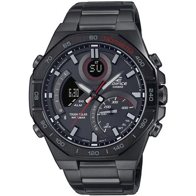 Smartwatch CASIO EDIFICE, schwarz (schwarz, rot), Smartwatches, Solaruhr,Armbanduhr,Herrenuhr,Stoppfunktion, Phone Finder, Bluetooth Image