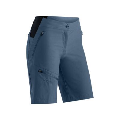 Outdoorhose MAIER SPORTS "Inara Short Vario", Damen, Gr. 40, Normalgrößen, blau (jeansblau), 90% Polyamid; 10% Elasthan, Hosen, Damen Shorts, kurze Wanderhose, Outdoor-Hose, 4 Taschen, Regular Fit Image