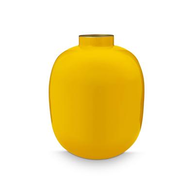 Dekovase PIP STUDIO "Vase", gelb (ocker), B:25cm H:31cm T:25cm Ø:25cm, Metall, Vasen Image