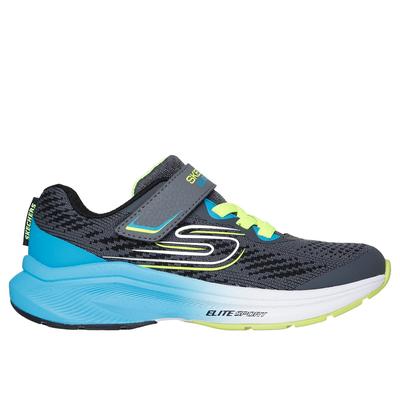 Skechers Boy's Elite Sport Stride - Tempo-Pace Sneaker | Size 11.5 | Charcoal/Blue | Textile/Synthetic | Machine Washable