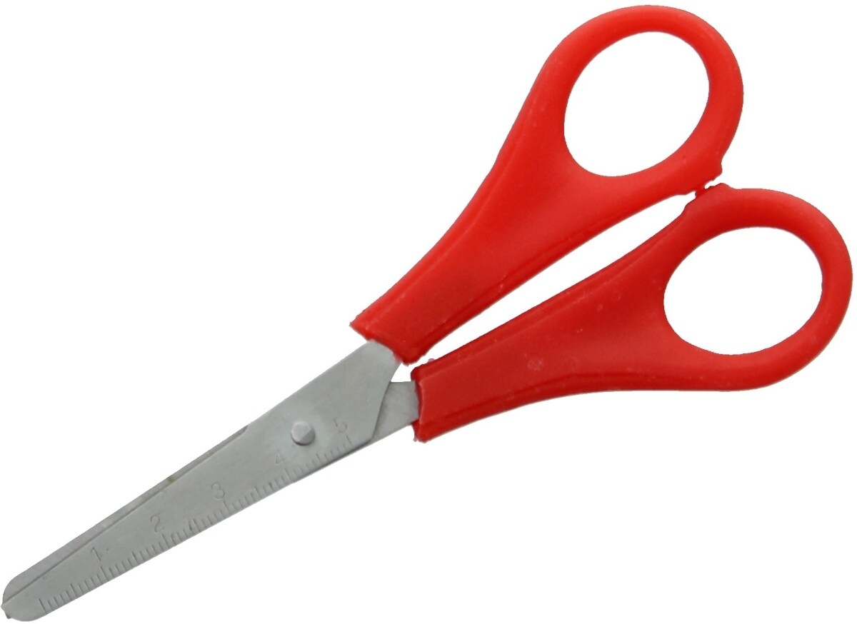 ALCO Bastel-Schere Edelstahl Griff ABS-Kunststoff rund 135mm rot Image