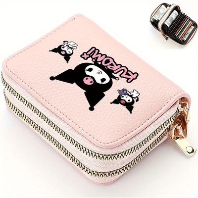 TEMU 1pc Kuromi Pattern Clutch Purse Wallet, Coin Purse, Large Capacity Credit Card Organizer, Suitable For Daily Use Image