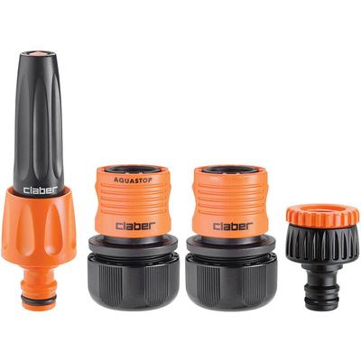 Claber - Starter kit ø 3/4", Kupplungen und Jet-Sprüh-Düse für Gartenbewässerung Image