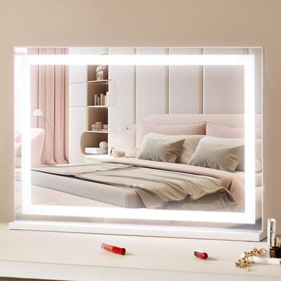Hollywood Schminkspiegel, Kosmetikspiegel mit 3 Farbbeleuchtungsmodi, Schminkspiegel mit LEDs, Image