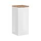 Colonna del bagno 1 anta effetto legno bianco e marrone
