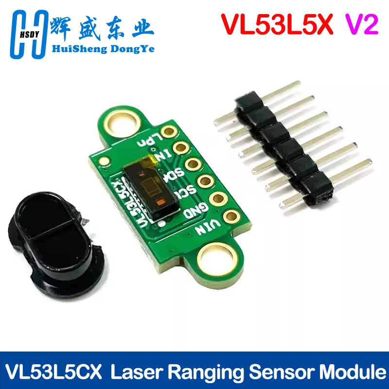 VL53L5X V2 TOF Wide Field Time of Flight Multi Area Laser Ranging Sensor Modul VL53L5CX mit Abdeckung Image