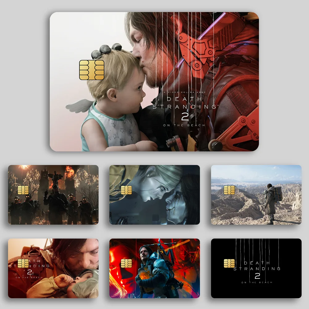 Heißes Spiel D-Death S-Stranding 2 On the Beach Kreditkarten Aufkleber Dekoration Bus Bank Pass 4PCS Debit Wasserdicht Image