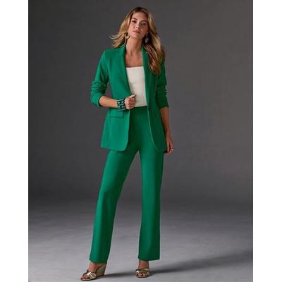 Boston Proper - Shamrock Green - Beyond Travel High Rise Pant - XS/Short