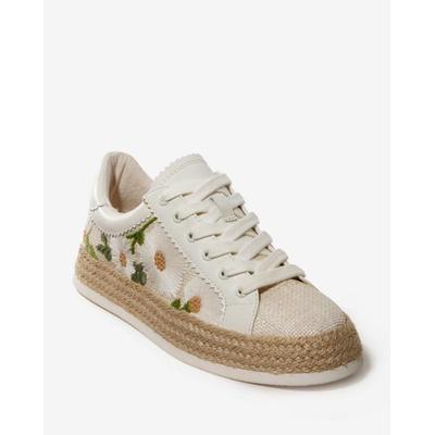 Boston Proper - White - Embroidered Flower Sneaker - 8.0