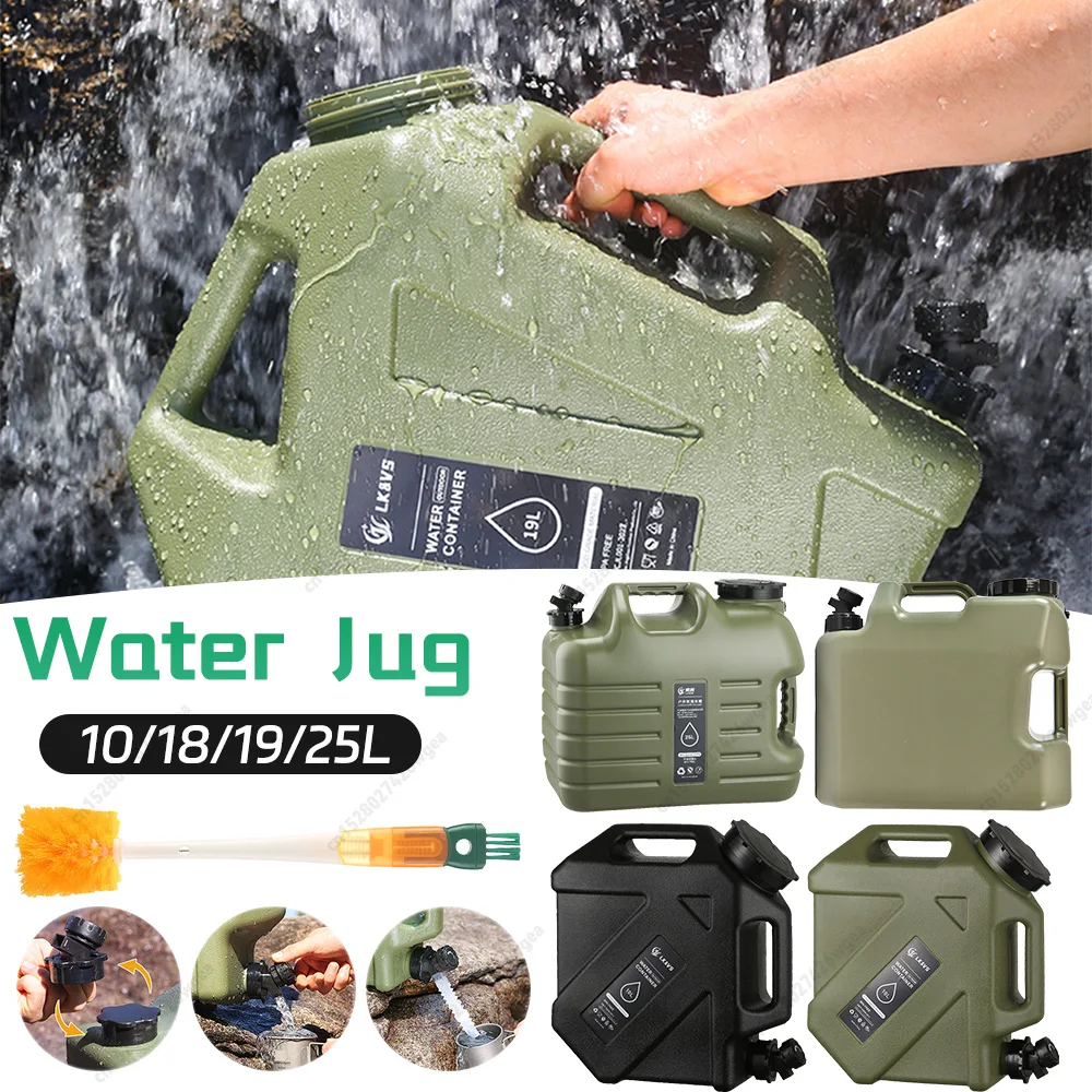 10/18/19/25L Wasser Krug Camping Wasser Lagerung Container mit Wasserhahn Fahren Wasser Tank Outdoor Große kapazität Wasser Eimer Image