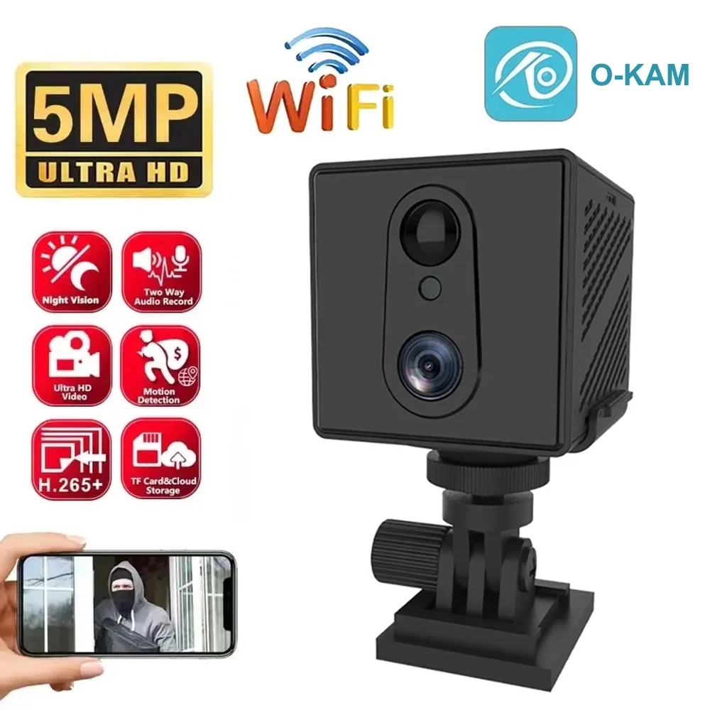 5MP 4G SIM-Karte Mini Kamera Indoor Nachtsicht Überwachung Sicherheits überwachung Camcorder Video recorder mit 3000mAh Akku Image